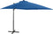 vidaXL - Zweefparasol - met - paal - en - LED-verlichting - 250 - cm - azuurblauw