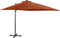 vidaXL - Zweefparasol - met - paal - en - LED-verlichting - 250 - cm - terracottakleur