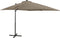 vidaXL - Zweefparasol - met - paal - en - LED-verlichting - 250 - cm - taupe