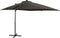 vidaXL - Zweefparasol - met - paal - en - LED-verlichting - 250 - cm - antracietkleur
