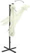 vidaXL - Zweefparasol - met - paal - en - LED-verlichting - 250 - cm - zandkleurig