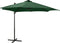 vidaXL - Zweefparasol - met - paal - en - LED-verlichting - 250 - cm - taupe
