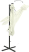 vidaXL - Zweefparasol - met - paal - en - LED-verlichting - 250 - cm - zwart
