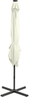 vidaXL - Zweefparasol - met - paal - en - LED-verlichting - 250 - cm - groen
