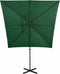 vidaXL - Zweefparasol - met - paal - en - LED-verlichting - 250 - cm - groen