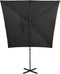 vidaXL - Zweefparasol - met - paal - en - LED-verlichting - 250 - cm - antracietkleur