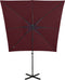 vidaXL - Zweefparasol - met - paal - en - LED-verlichting - 250 - cm - bordeauxrood