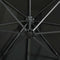 vidaXL - Zweefparasol - met - paal - en - LED-verlichting - 250 - cm - zwart