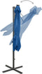 vidaXL - Zweefparasol - met - paal - en - LED-verlichting - 250 - cm - azuurblauw