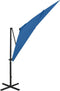 vidaXL - Zweefparasol - met - paal - en - LED-verlichting - 250 - cm - azuurblauw