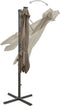 vidaXL - Zweefparasol - met - paal - en - LED-verlichting - 250 - cm - taupe