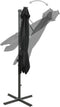 vidaXL - Zweefparasol - met - paal - en - LED-verlichting - 250 - cm - zwart