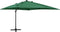 vidaXL - Zweefparasol - met - paal - en - LED-verlichting - 300 - cm - groen