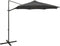 vidaXL - Zweefparasol - met - paal - en - LED-verlichting - 300 - cm - antracietkleur