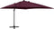 vidaXL - Zweefparasol - met - paal - en - LED-verlichting - 300 - cm - bordeauxrood