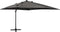 vidaXL - Zweefparasol - met - paal - en - LED-verlichting - 300 - cm - antracietkleur