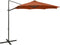 vidaXL - Zweefparasol - met - paal - en - LED-verlichting - 300 - cm - terracottakleur