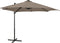 vidaXL - Zweefparasol - met - paal - en - LED-verlichting - 300 - cm - taupe