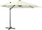 vidaXL - Zweefparasol - met - paal - en - LED-verlichting - 300 - cm - zandkleurig