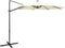 vidaXL - Zweefparasol - met - paal - en - LED-verlichting - 300 - cm - zandkleurig