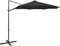 vidaXL - Zweefparasol - met - paal - en - LED-verlichting - 300 - cm - zwart