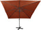 vidaXL - Zweefparasol - met - paal - en - LED-verlichting - 300 - cm - terracottakleur