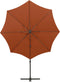 vidaXL - Zweefparasol - met - paal - en - LED-verlichting - 300 - cm - terracottakleur