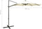 vidaXL - Zweefparasol - met - paal - en - LED-verlichting - 300 - cm - antracietkleur