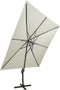 vidaXL - Zweefparasol - met - paal - en - LED-verlichting - 300 - cm - terracottakleur