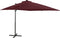 vidaXL - Zweefparasol - met - paal - en - LED-verlichting - 300 - cm - taupe