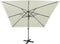 vidaXL - Zweefparasol - met - paal - en - LED-verlichting - 300 - cm - antracietkleur