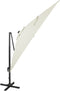 vidaXL - Zweefparasol - met - paal - en - LED-verlichting - 300 - cm - antracietkleur