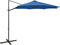vidaXL - Zweefparasol - met - paal - en - LED-verlichting - 300 - cm - antracietkleur