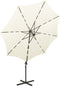 vidaXL - Zweefparasol - met - paal - en - LED-verlichting - 300 - cm - terracottakleur