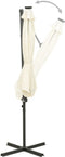 vidaXL - Zweefparasol - met - paal - en - LED-verlichting - 300 - cm - antracietkleur