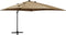 vidaXL - Zweefparasol - met - paal - en - LED-verlichting - 300 - cm - taupe