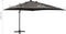 vidaXL - Zweefparasol - met - paal - en - LED-verlichting - 300 - cm - antracietkleur