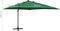 vidaXL - Zweefparasol - met - paal - en - LED-verlichting - 300 - cm - groen