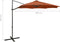 vidaXL - Zweefparasol - met - paal - en - LED-verlichting - 300 - cm - terracottakleur