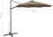 vidaXL - Zweefparasol - met - paal - en - LED-verlichting - 300 - cm - taupe