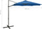 vidaXL - Zweefparasol - met - paal - en - LED-verlichting - 300 - cm - azuurblauw