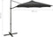 vidaXL - Zweefparasol - met - paal - en - LED-verlichting - 300 - cm - antracietkleur