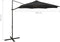 vidaXL - Zweefparasol - met - paal - en - LED-verlichting - 300 - cm - zwart