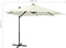 vidaXL - Zweefparasol - met - paal - en - LED-verlichting - 300 - cm - zandkleurig