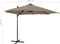 vidaXL - Zweefparasol - met - paal - en - LED-verlichting - 300 - cm - taupe