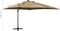vidaXL - Zweefparasol - met - paal - en - LED-verlichting - 300 - cm - taupe