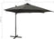 vidaXL - Zweefparasol - met - paal - en - LED-verlichting - 300 - cm - antracietkleur