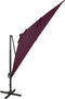 vidaXL - Zweefparasol - met - paal - en - LED-verlichting - 300 - cm - bordeauxrood