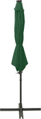 vidaXL - Zweefparasol - met - paal - en - LED-verlichting - 300 - cm - groen