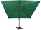 vidaXL - Zweefparasol - met - paal - en - LED-verlichting - 300 - cm - groen